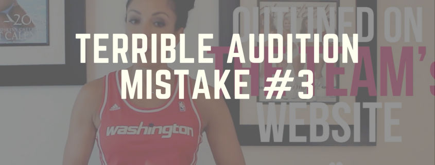 Terrible Audition Mistake #3